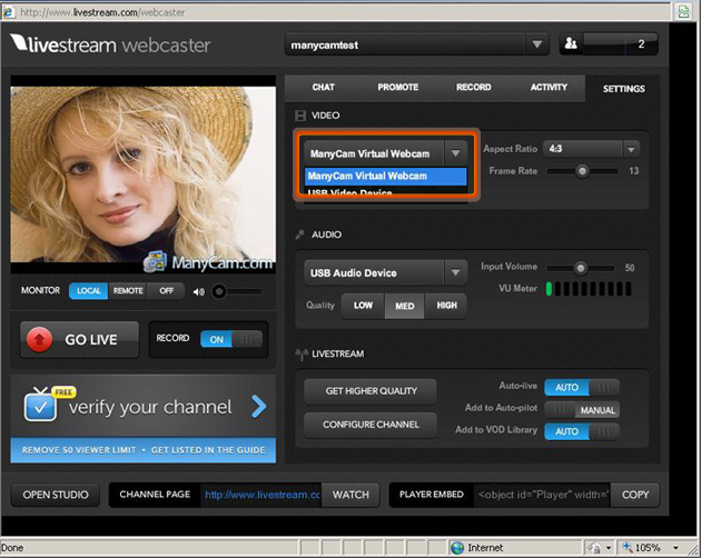 Webcam Software For Livestream Manycam 