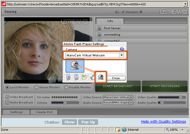 Webcam Software For Ustreamtv Manycam 