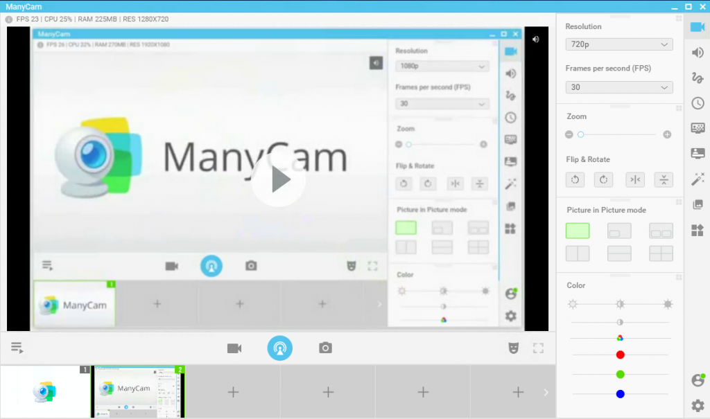 manycam video source not showing up