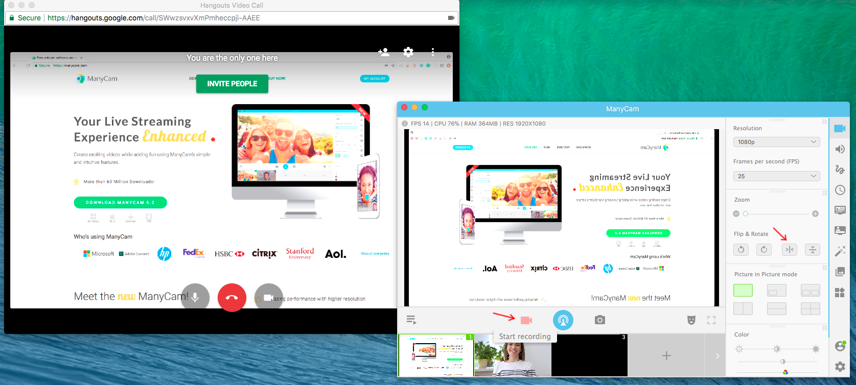 record a google hangouts video call