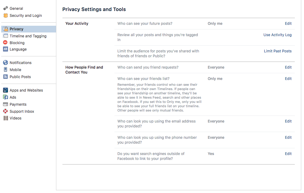 facebook photo privacy controls