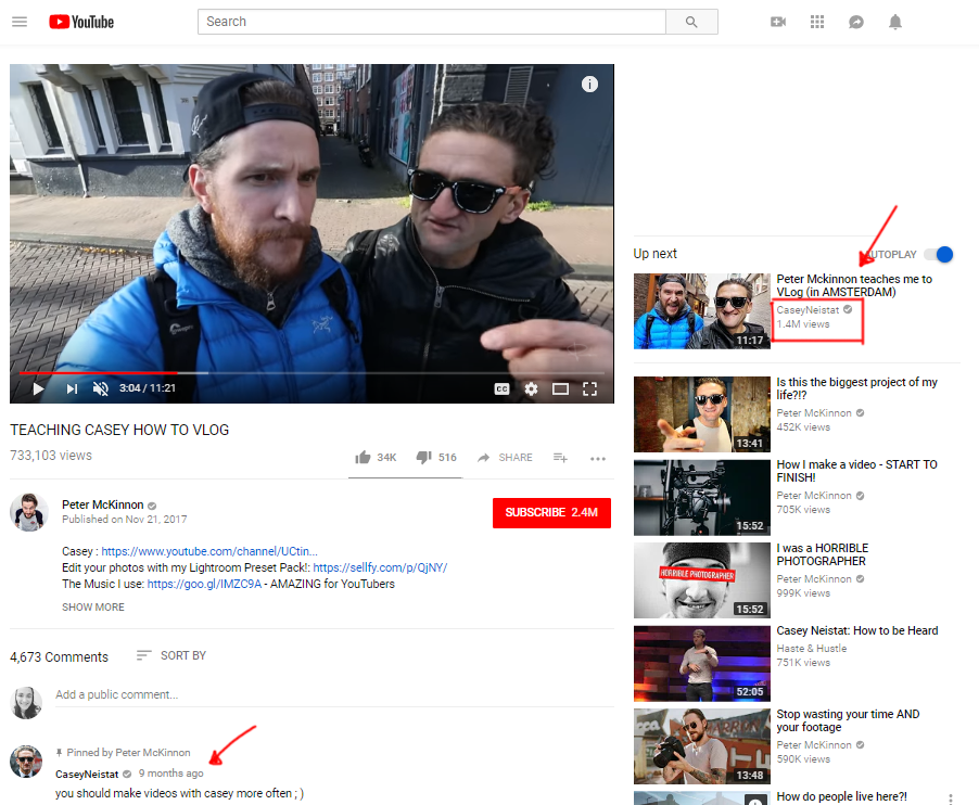 Video collaborations Peter Mckinnon Casey Neistat