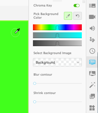 select color chroma key
