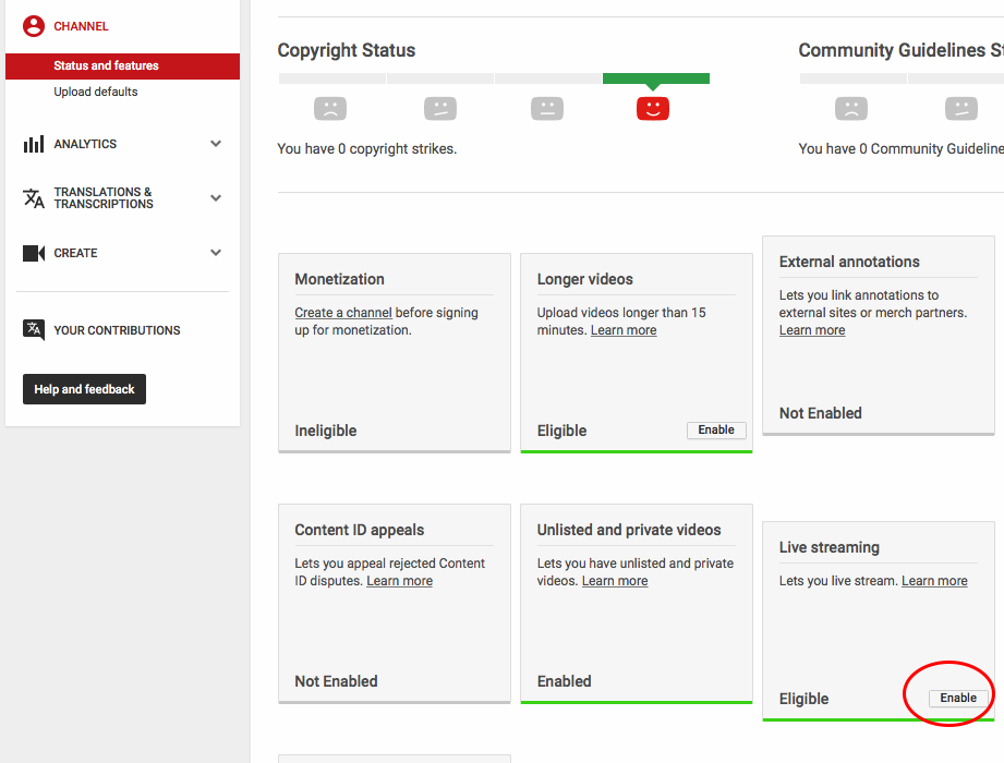 Enable YouTube live streaming |ManyCam